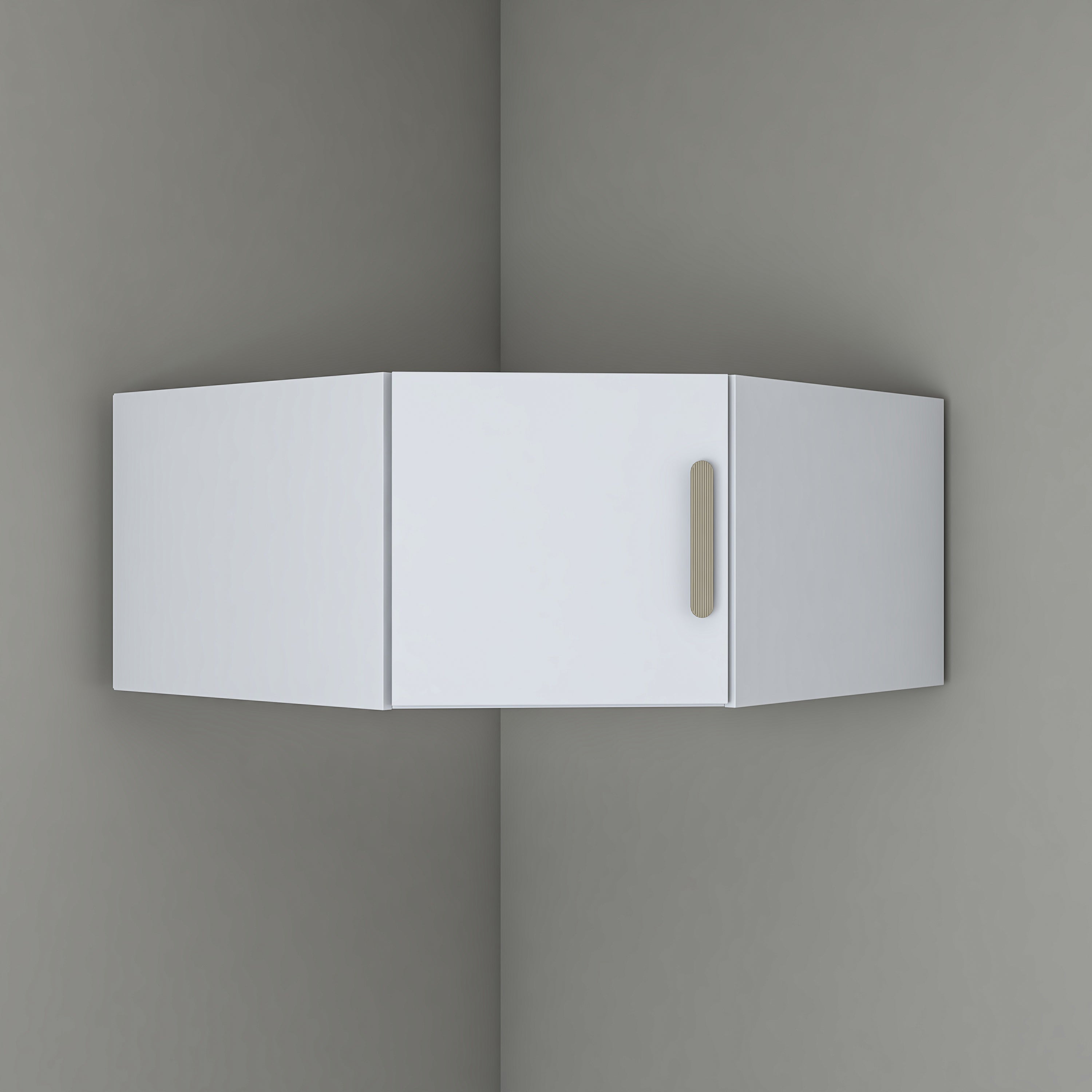 Rani BA168 Gardırop Çok Amaçlı Köşe Üst Modül Beyaz